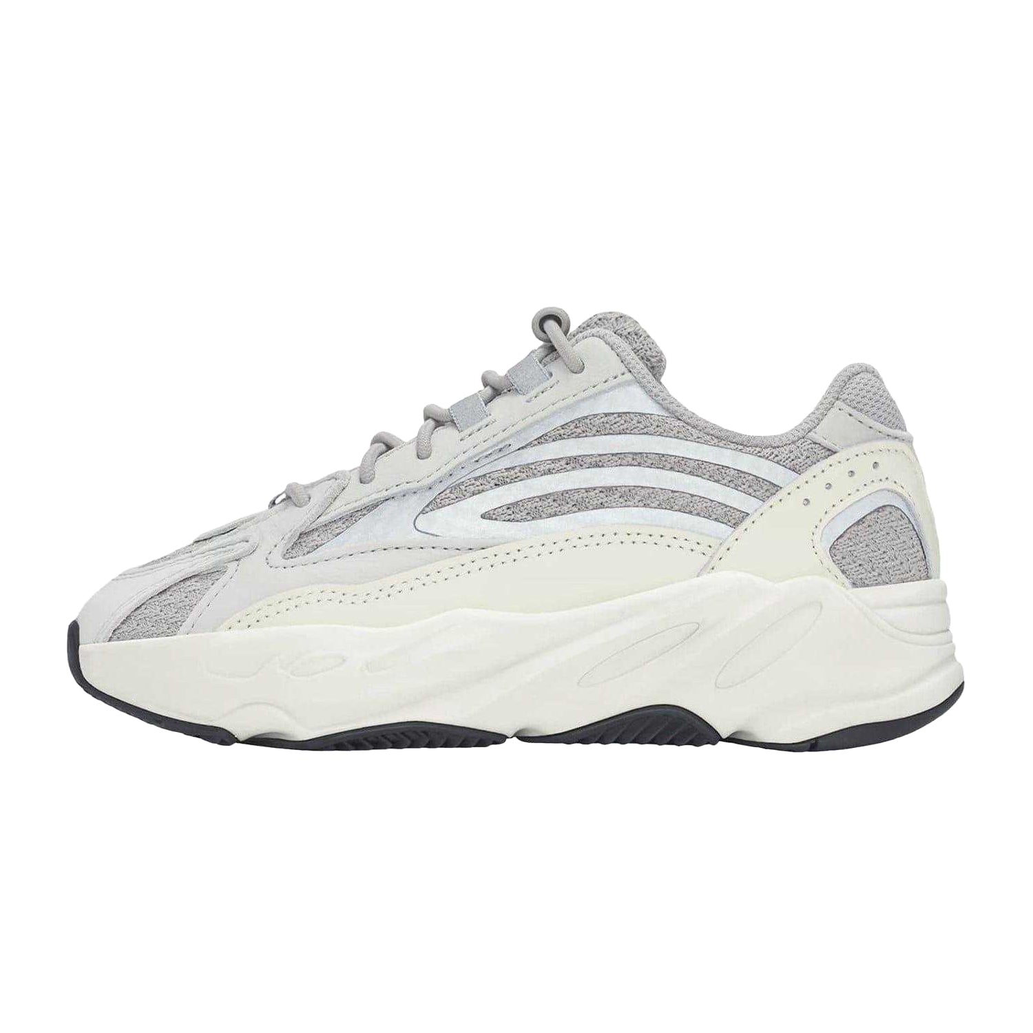 Static Marl - Back - Yeezy Childrens-Kids Boost 700 Leather Trainers