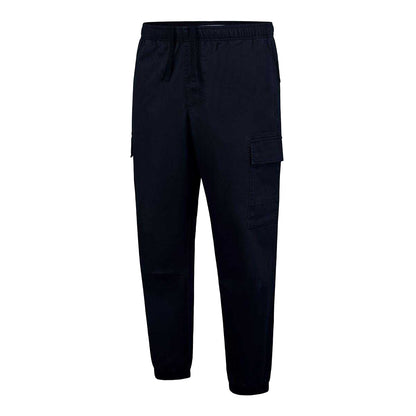 Black - Side - Jack Wills Mens Elasticated Cuff Cargo Trousers