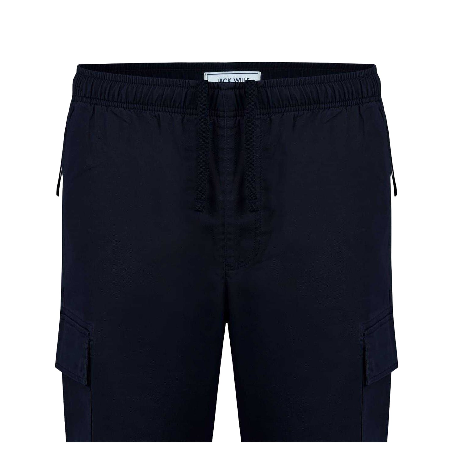 Black - Lifestyle - Jack Wills Mens Elasticated Cuff Cargo Trousers