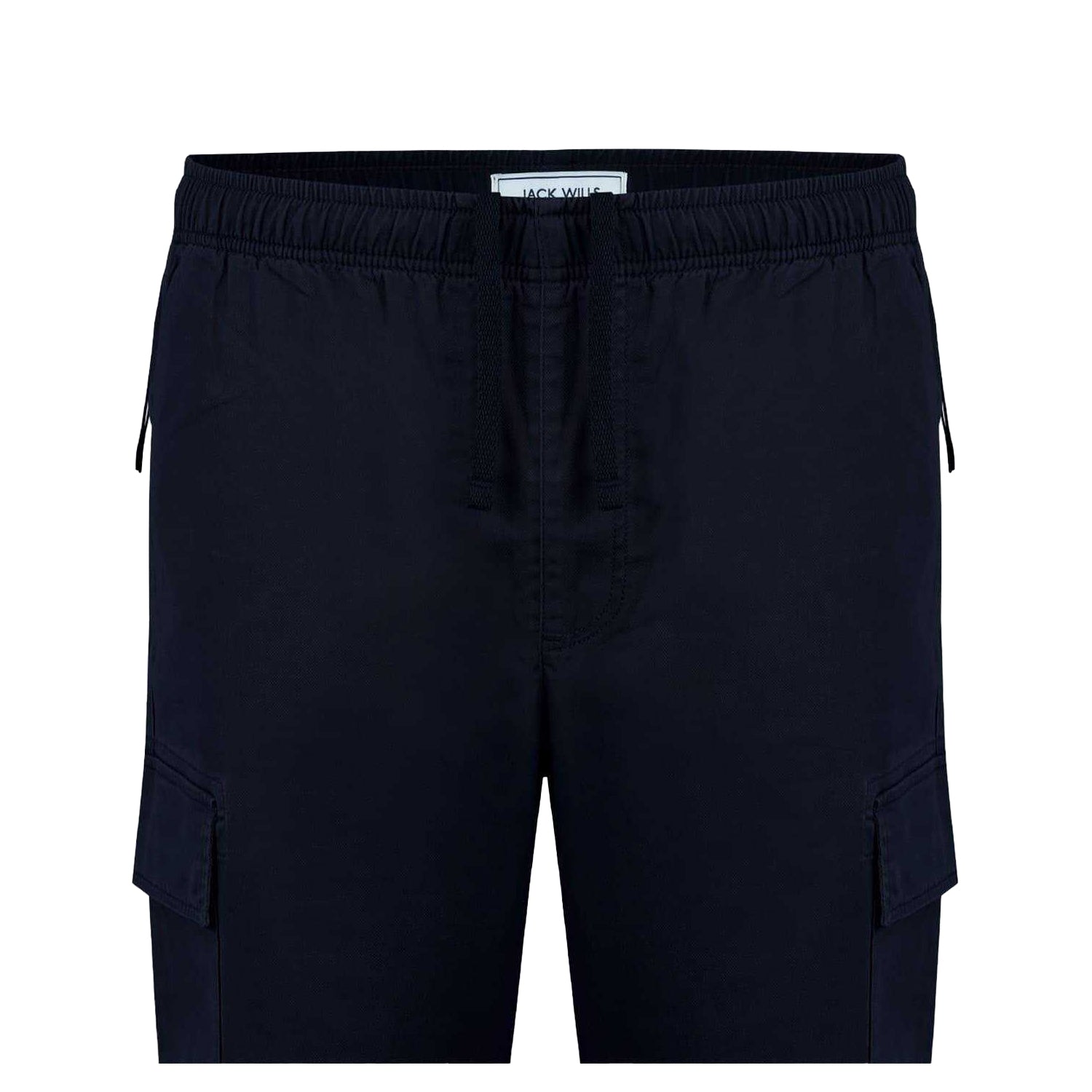 Black - Lifestyle - Jack Wills Mens Elasticated Cuff Cargo Trousers