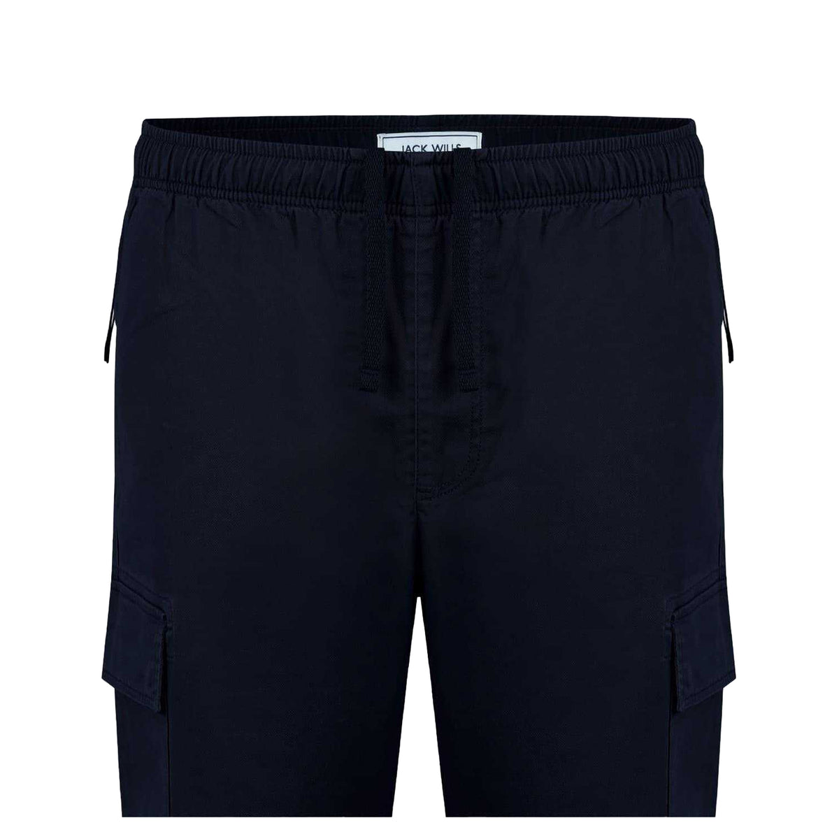 Black - Lifestyle - Jack Wills Mens Elasticated Cuff Cargo Trousers