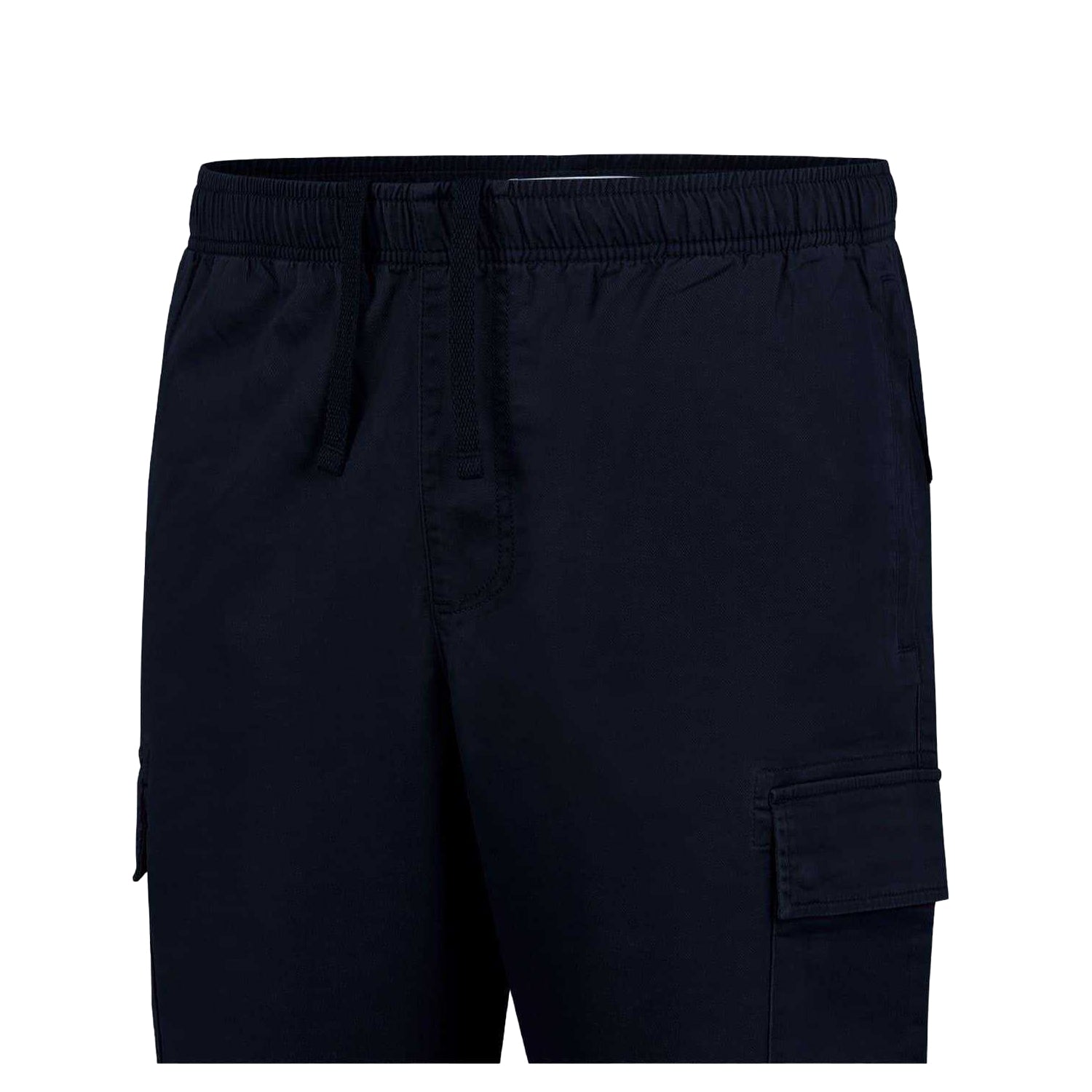 Black - Pack Shot - Jack Wills Mens Elasticated Cuff Cargo Trousers
