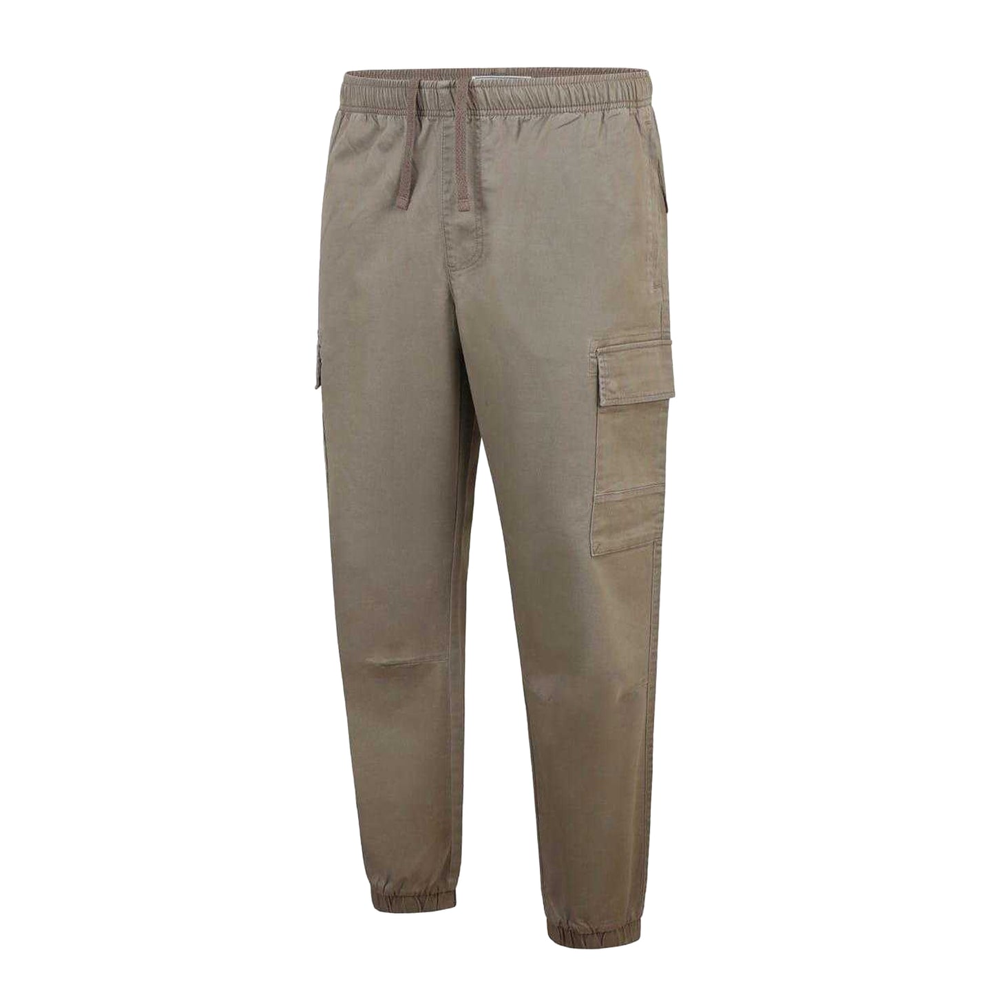 Fawn - Side - Jack Wills Mens Elasticated Cuff Cargo Trousers
