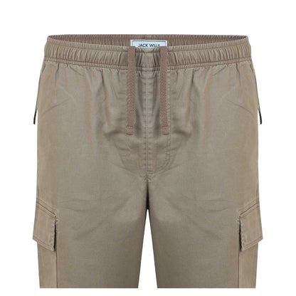 Fawn - Lifestyle - Jack Wills Mens Elasticated Cuff Cargo Trousers