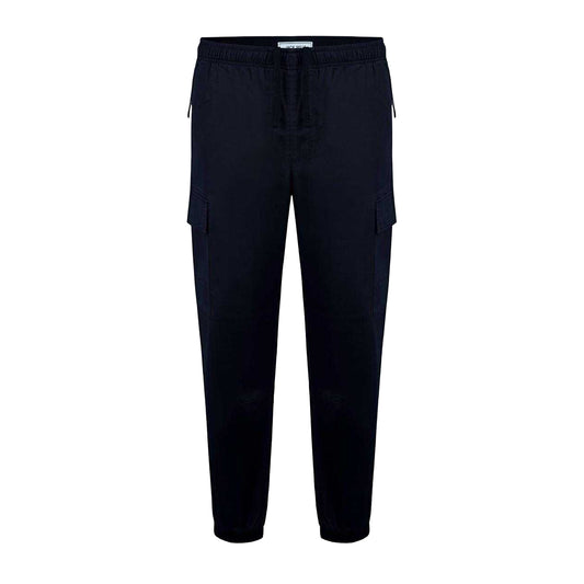 Black - Front - Jack Wills Mens Elasticated Cuff Cargo Trousers