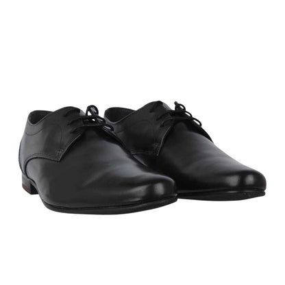 Black - Lifestyle - Firetrap Mens Leather Derby Shoes