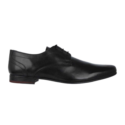 Black - Front - Firetrap Mens Leather Derby Shoes