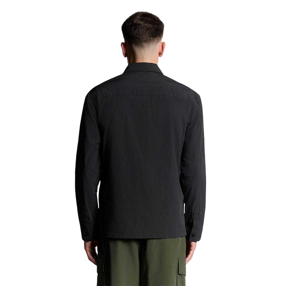 Black - Back - Lyle & Scott Mens Relaxed Fit Overshirt