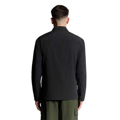 Black - Back - Lyle & Scott Mens Relaxed Fit Overshirt