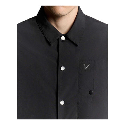 Black - Side - Lyle & Scott Mens Relaxed Fit Overshirt