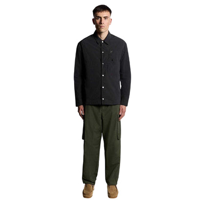Black - Lifestyle - Lyle & Scott Mens Relaxed Fit Overshirt