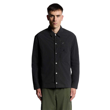 Black - Front - Lyle & Scott Mens Relaxed Fit Overshirt