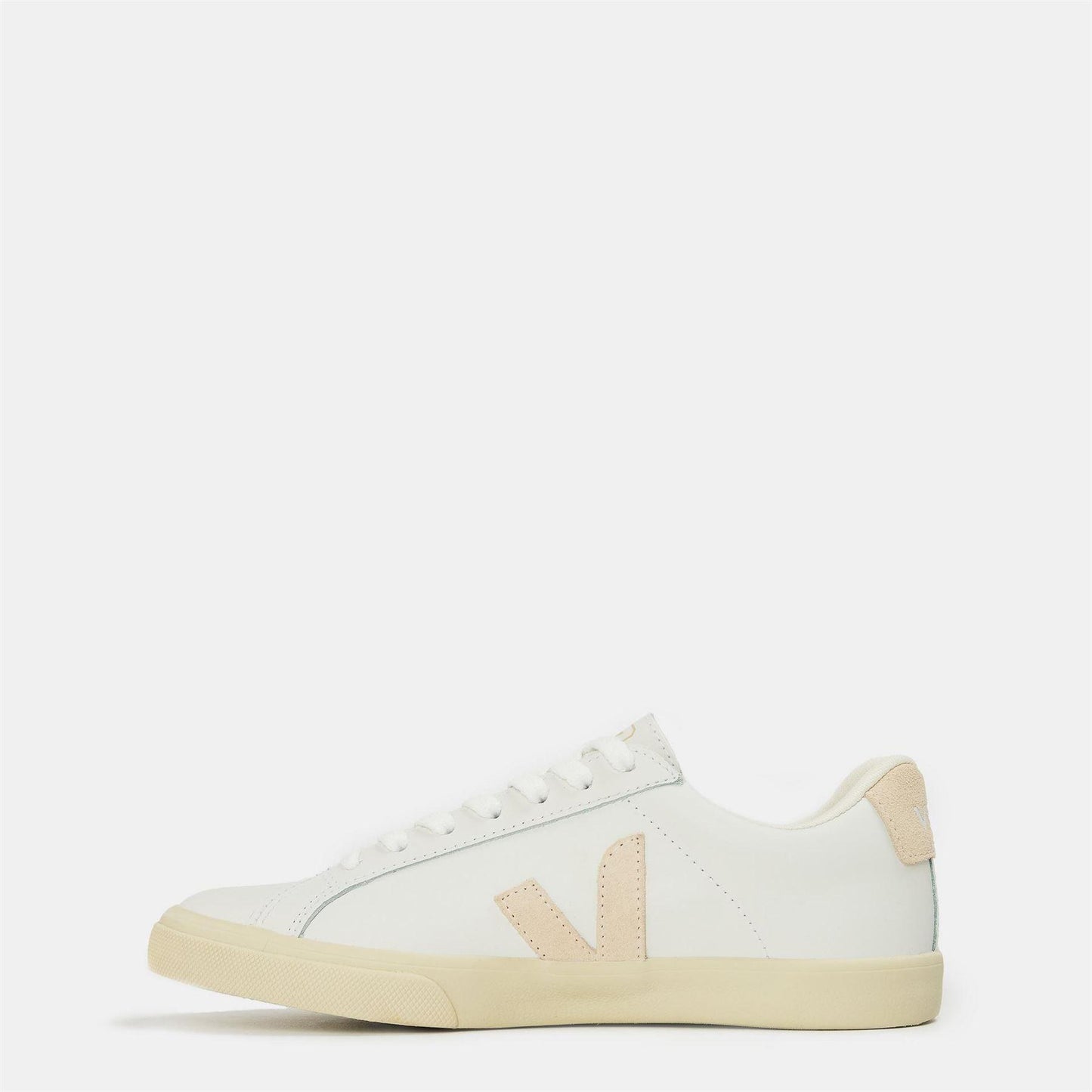 White-Sable - Back - Veja Womens-Ladies Esplar Leather Flat Trainers