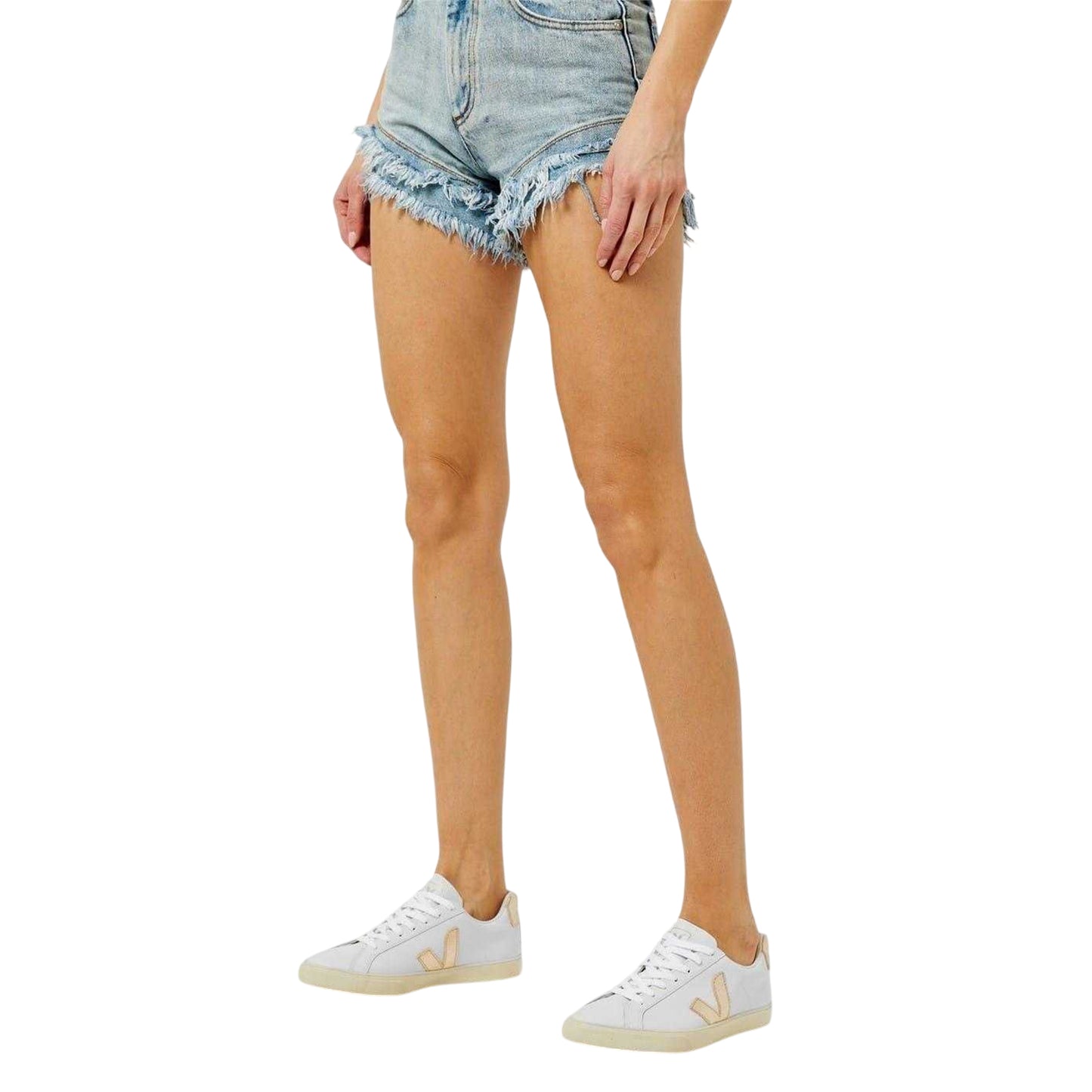 White - Lifestyle - Veja Womens-Ladies Esplar Leather Flat Trainers