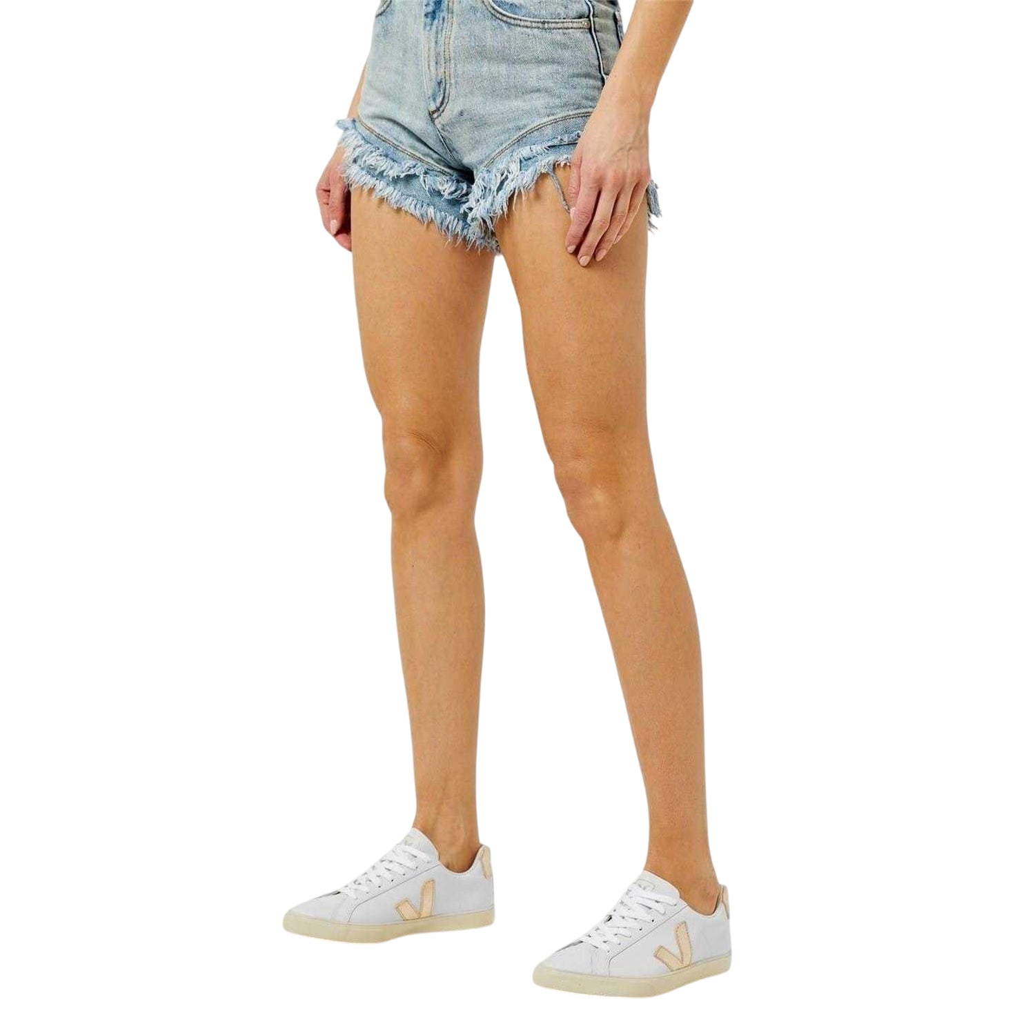 White - Lifestyle - Veja Womens-Ladies Esplar Leather Flat Trainers