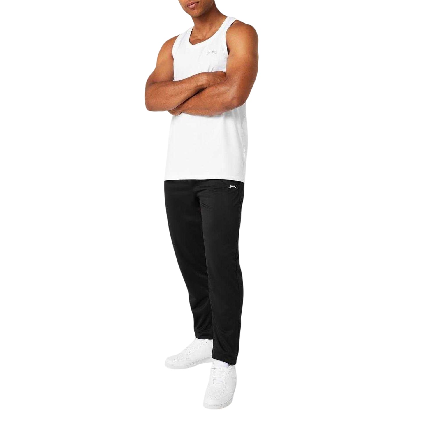 Black - Lifestyle - Slazenger Mens Comfort Polyester Tracksuit Bottoms
