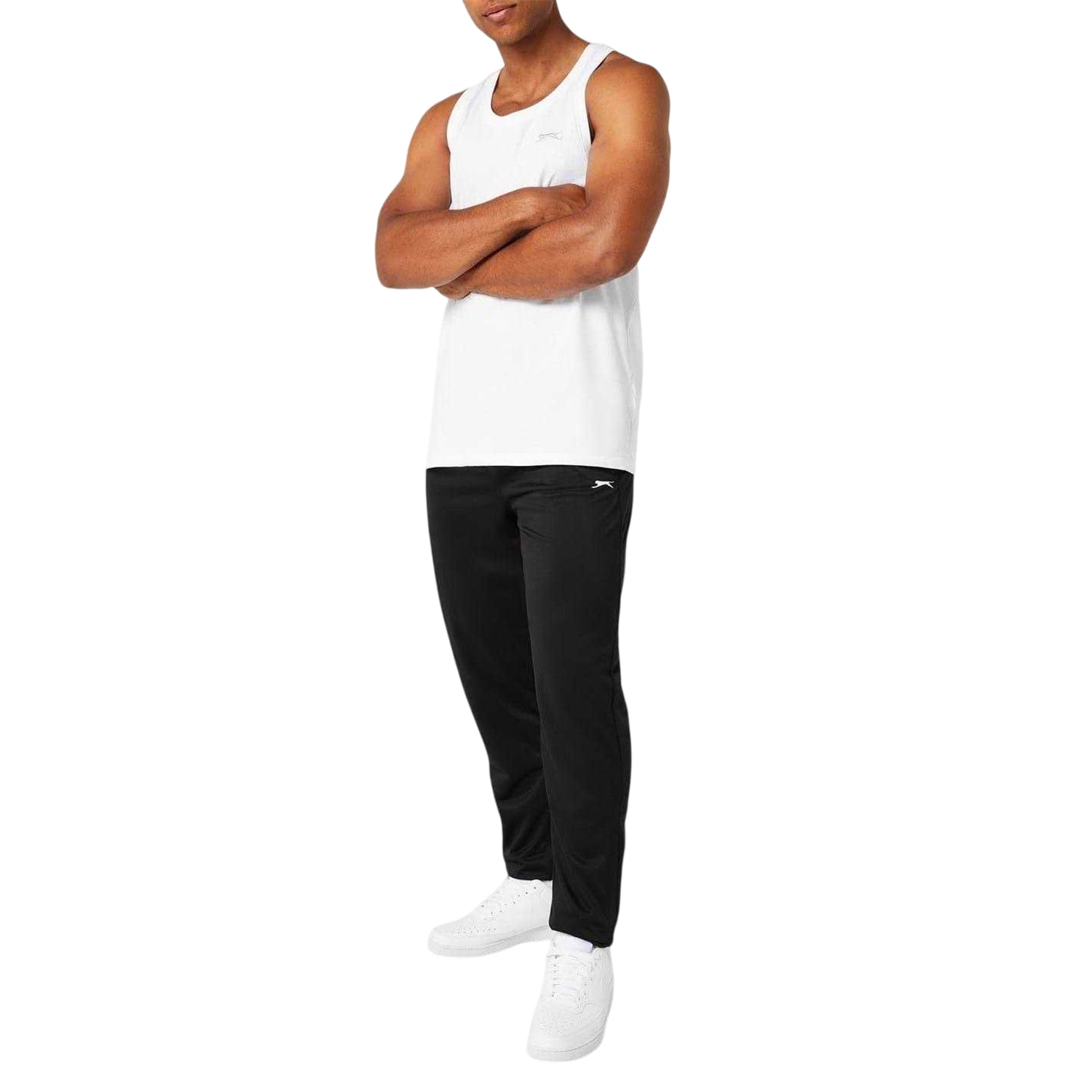 Black - Lifestyle - Slazenger Mens Comfort Polyester Tracksuit Bottoms