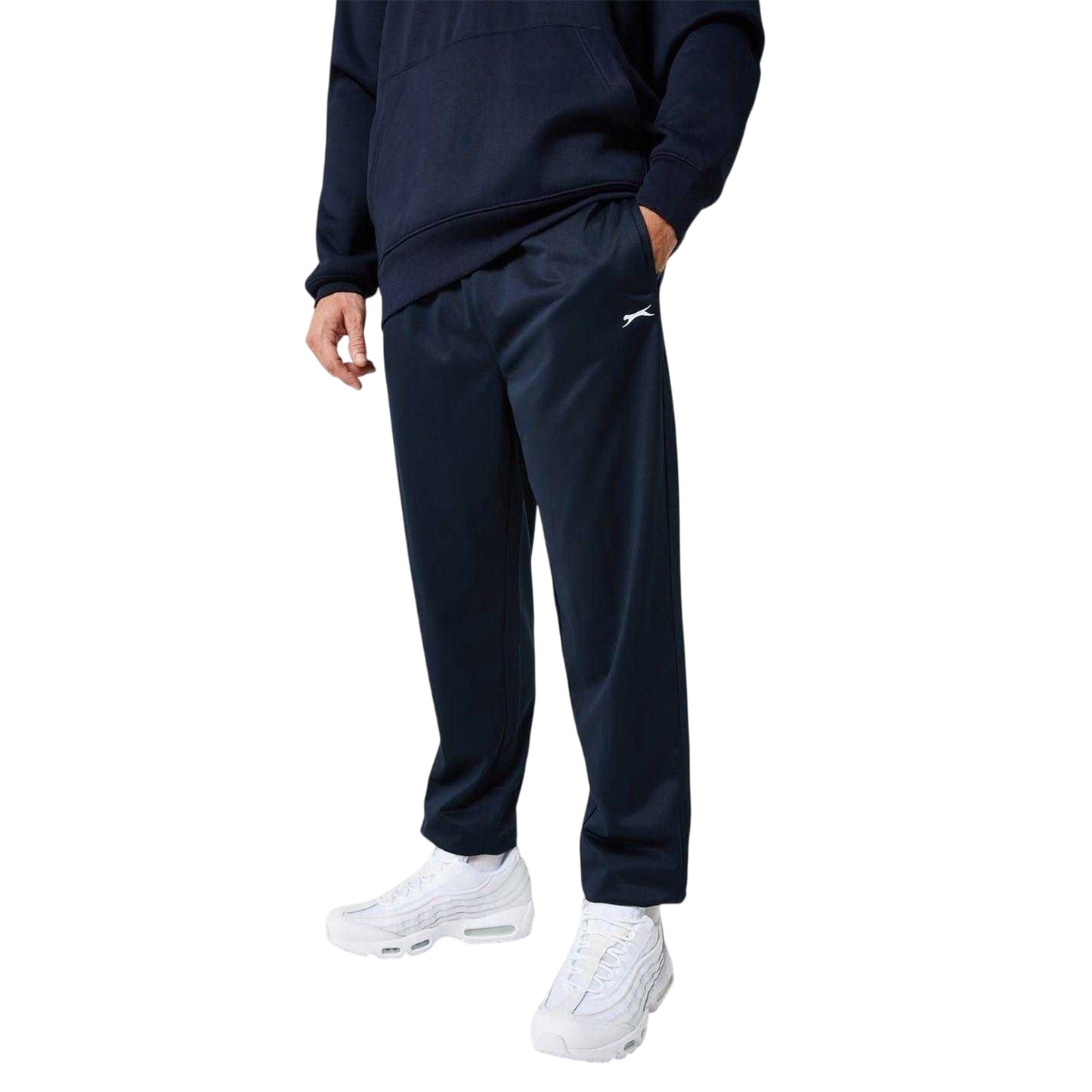 Navy - Side - Slazenger Mens Comfort Polyester Tracksuit Bottoms