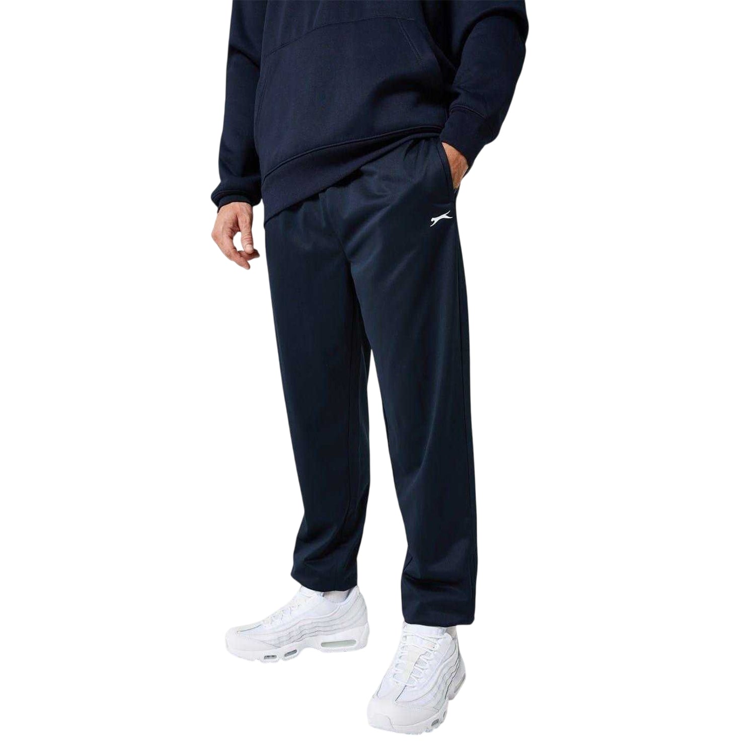 Navy - Side - Slazenger Mens Comfort Polyester Tracksuit Bottoms