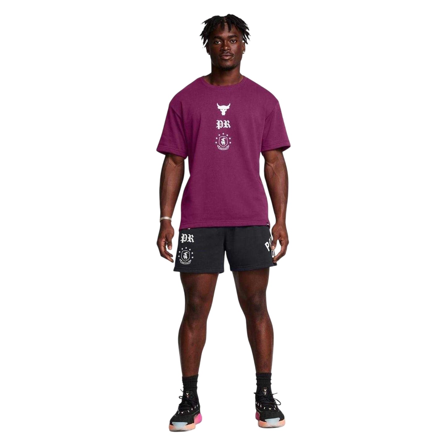 Black - Lifestyle - Under Armour Mens Project Rock Terrycloth Shorts