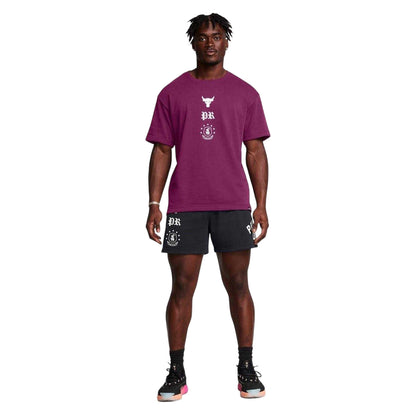 Black - Lifestyle - Under Armour Mens Project Rock Terrycloth Shorts