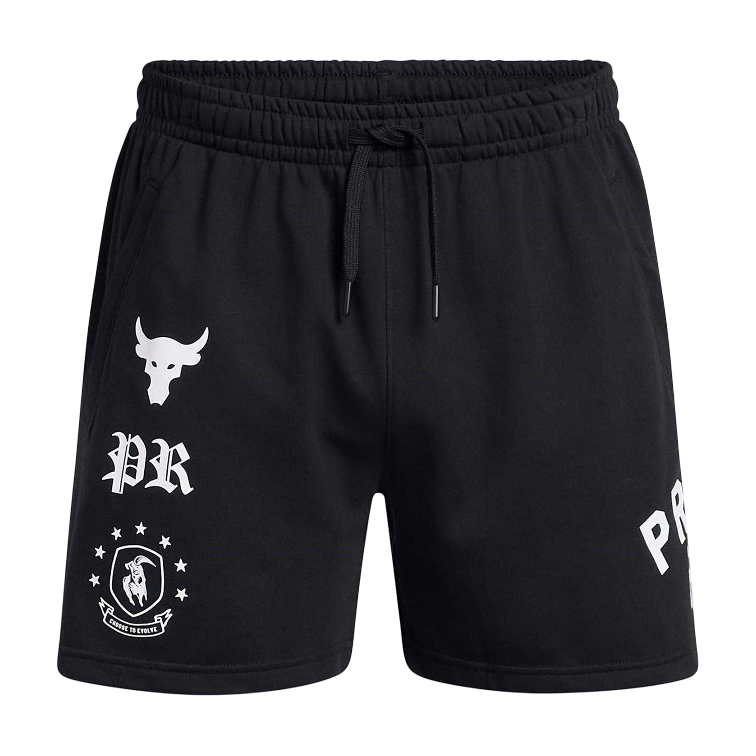 Black - Front - Under Armour Mens Project Rock Terrycloth Shorts