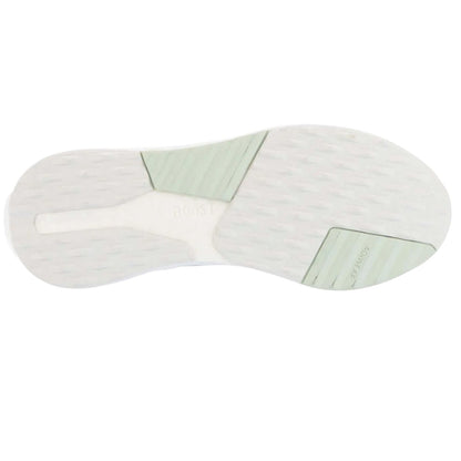 Cloud White-Linen Green - Side - Adidas Womens-Ladies Avryn Trainers