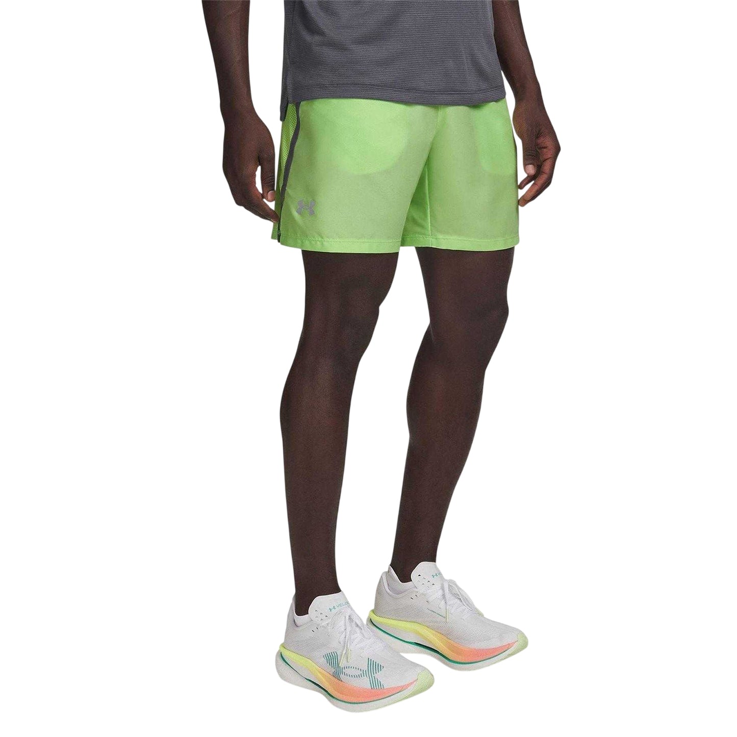 Lime-Reflective - Front - Under Armour Mens Performance Running Shorts