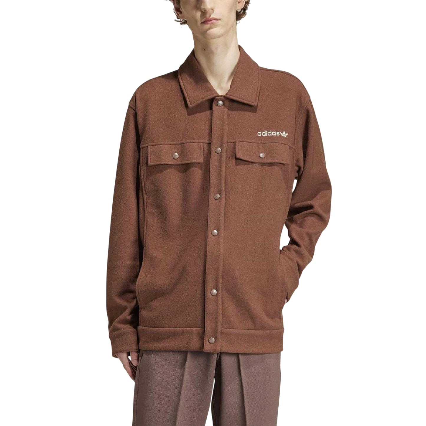 Off White - Front - Adidas Mens Originals Overshirt