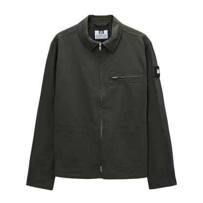 Green - Front - Weekend Offender Mens Overshirt