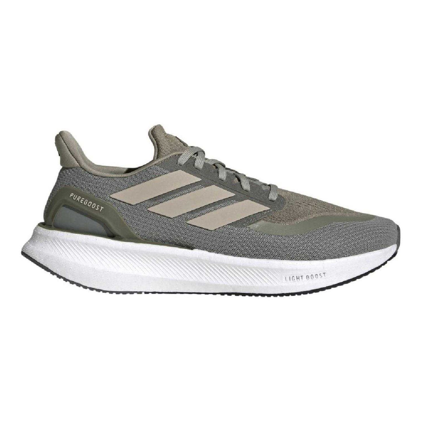 Silver - Front - Adidas Mens Pureboost 5 Trainers