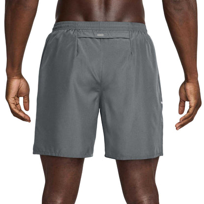 Smoke Grey - Back - Nike Mens Miler 2 in 1 Running Shorts