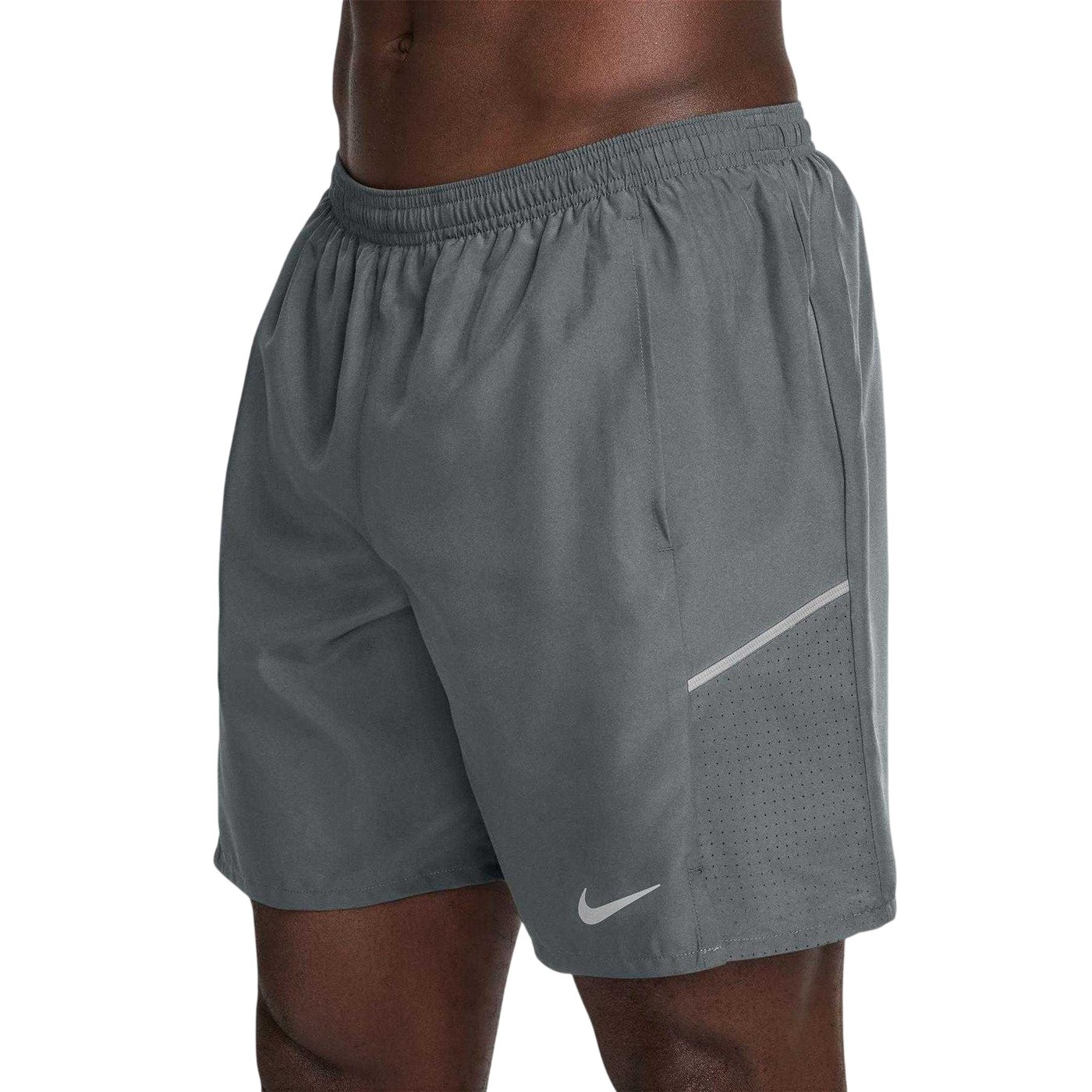 Smoke Grey - Side - Nike Mens Miler 2 in 1 Running Shorts