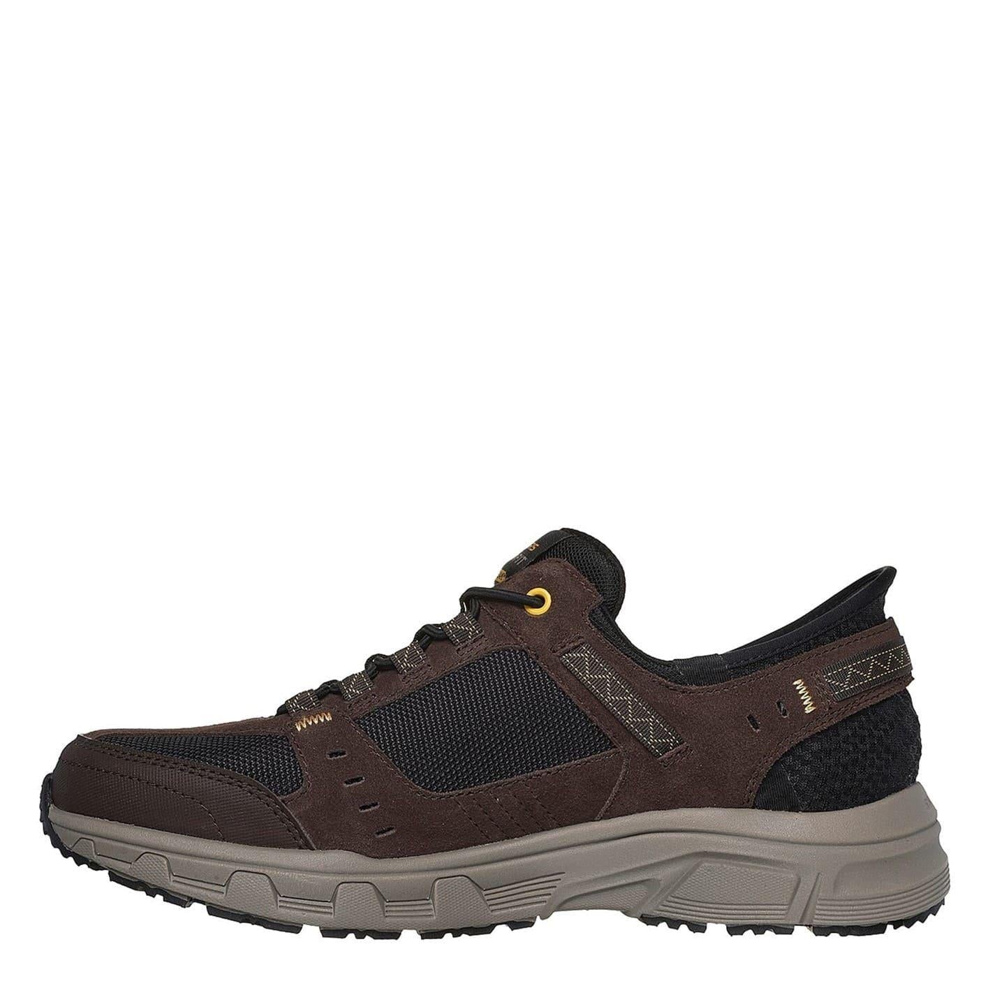 Brown - Lifestyle - Skechers Mens Oak Canyon Leather Slip-on Relaxed Fit Shoes