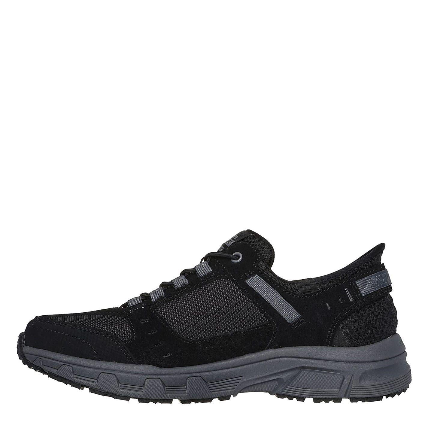 Black - Lifestyle - Skechers Mens Oak Canyon Leather Slip-on Relaxed Fit Shoes