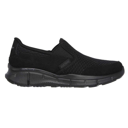 Black - Back - Skechers Childrens-Kids Equal Performance Coated Leather Shoes