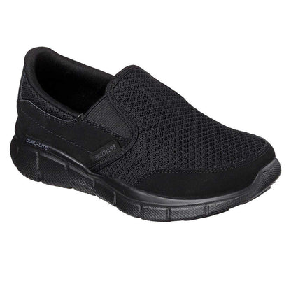 Black - Front - Skechers Childrens-Kids Equal Performance Coated Leather Shoes