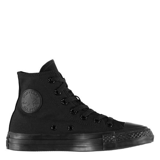 Black - Front - Converse Womens-Ladies All Star Canvas High Top Trainers