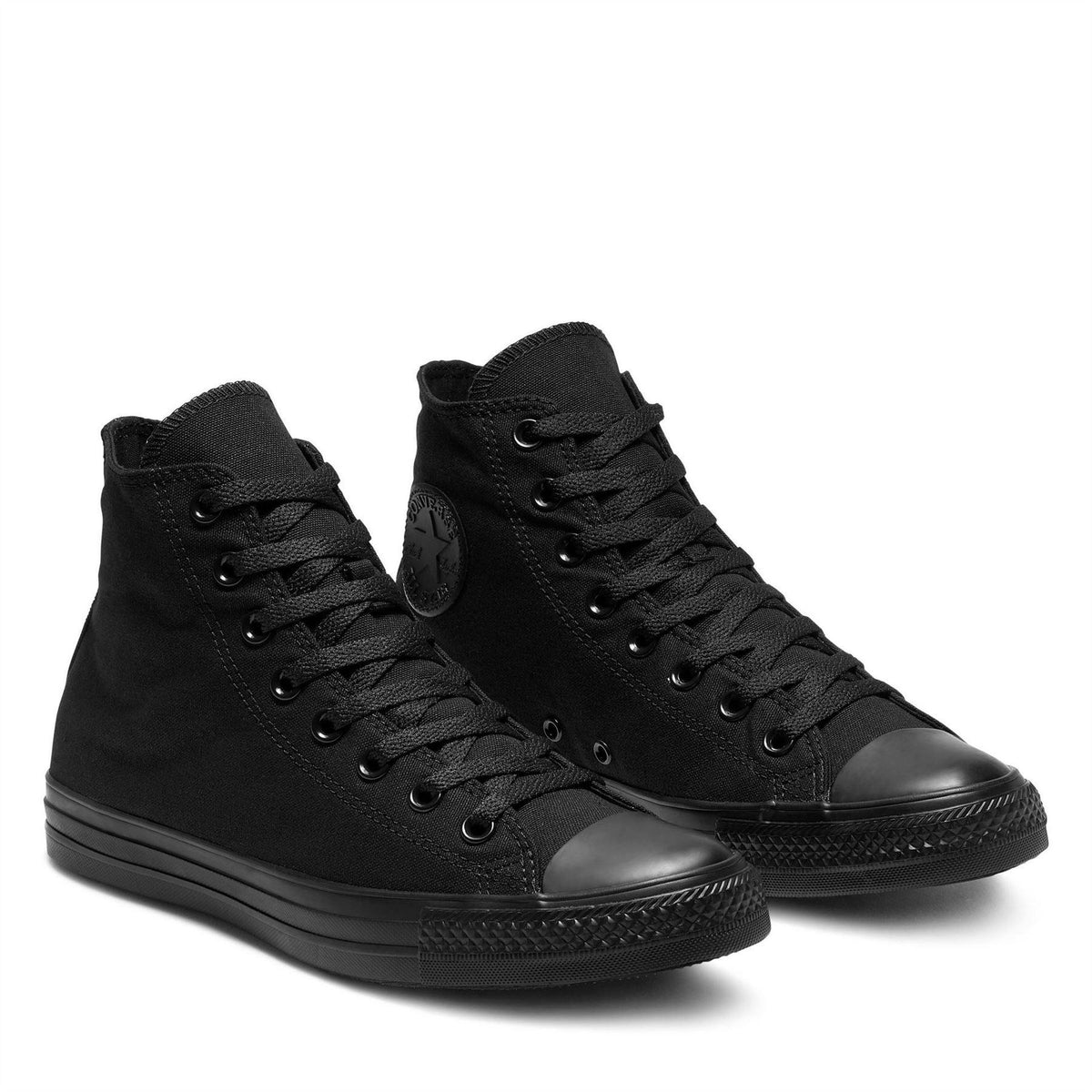 Black - Pack Shot - Converse Womens-Ladies All Star Canvas High Top Trainers