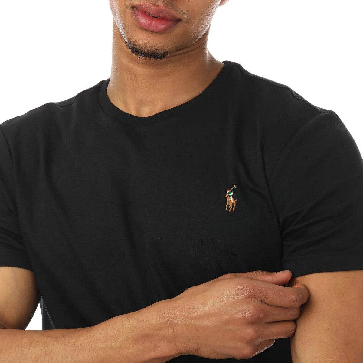 Black - Lifestyle - Ralph Lauren Mens Custom Slim T-Shirt