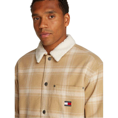 Tan - Side - Tommy Jeans Mens Shirt Jacket