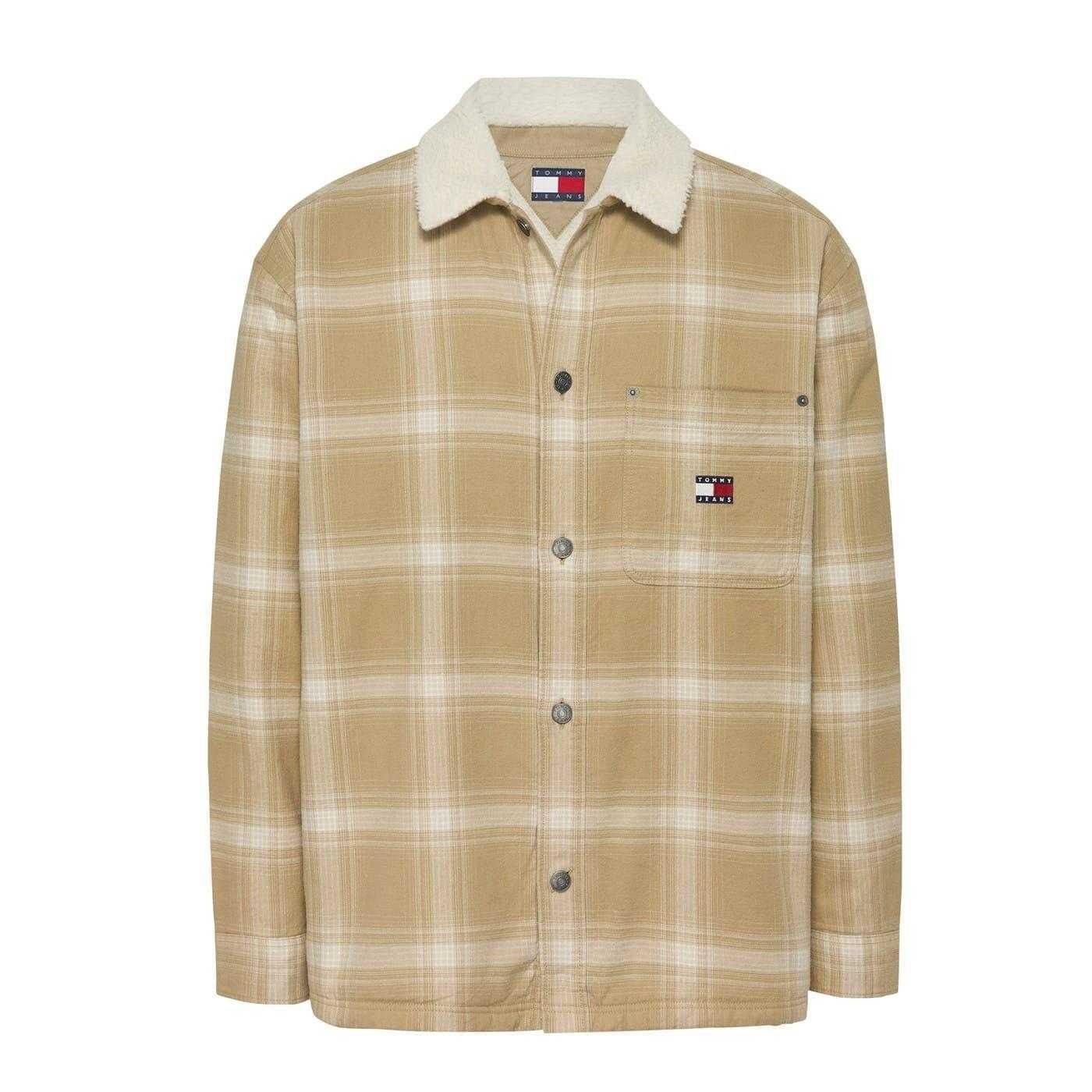 Tan - Front - Tommy Jeans Mens Shirt Jacket
