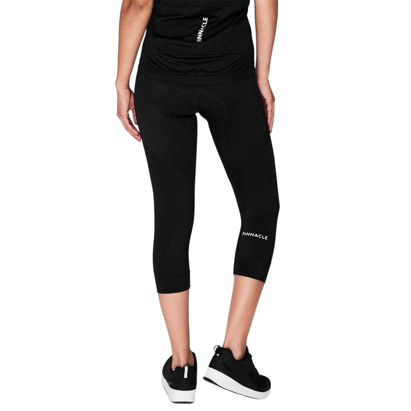 Black - Back - Pinnacle Womens-Ladies Capri Cycling 3-4 Tights