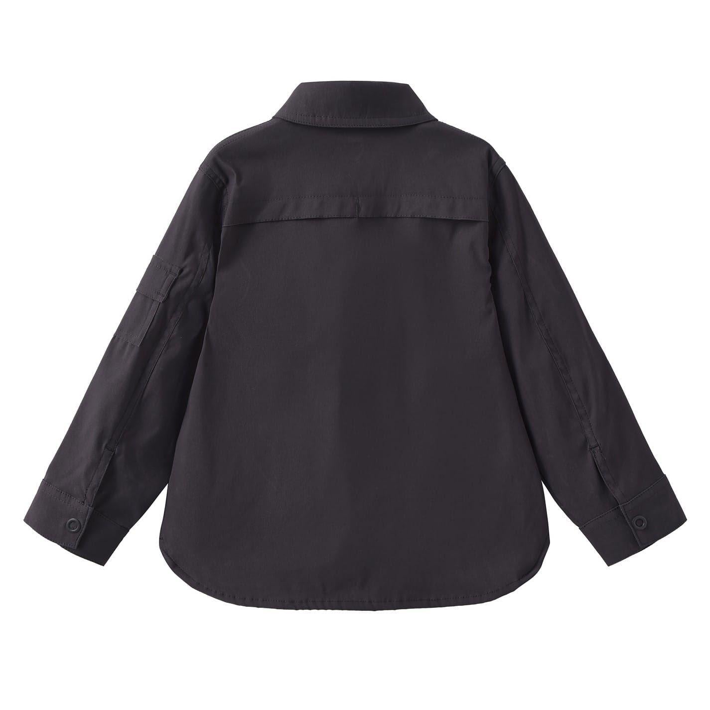 Charcoal - Back - Firetrap Childrens-Kids Shirt Jacket