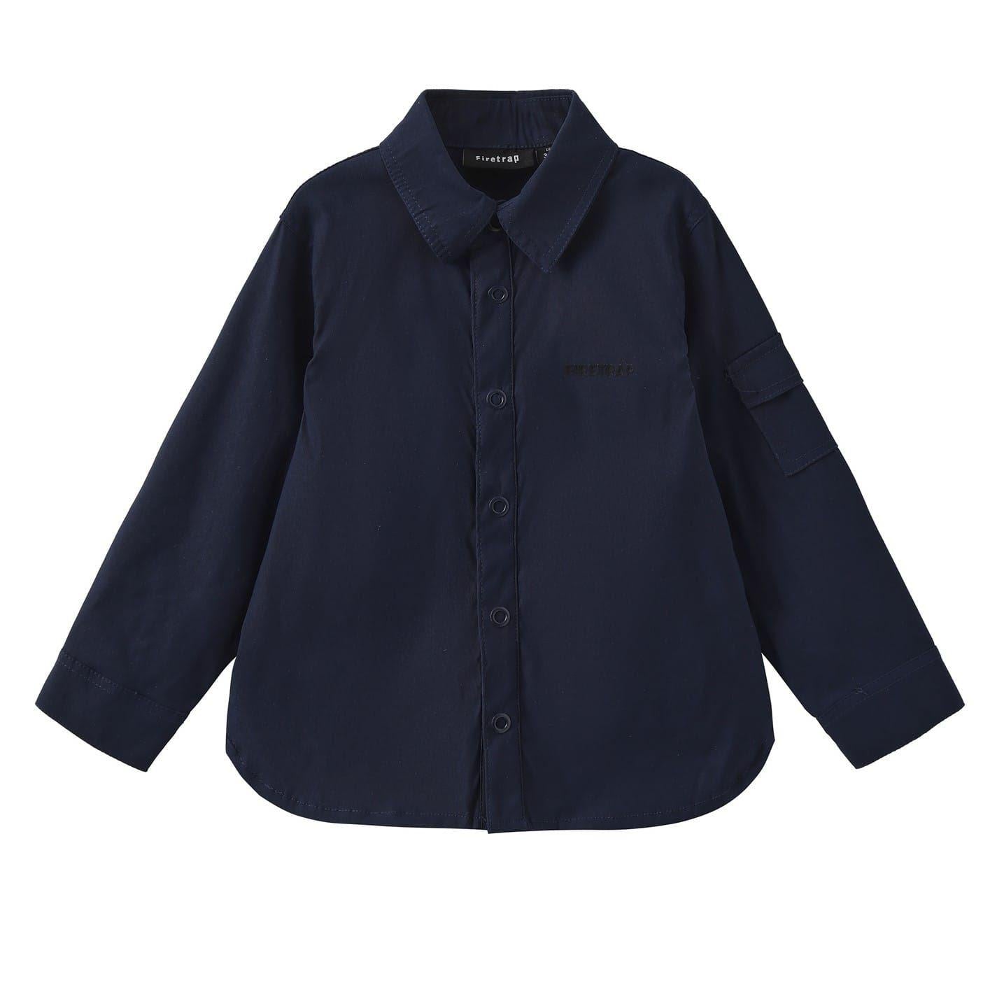 Navy - Front - Firetrap Childrens-Kids Shirt Jacket