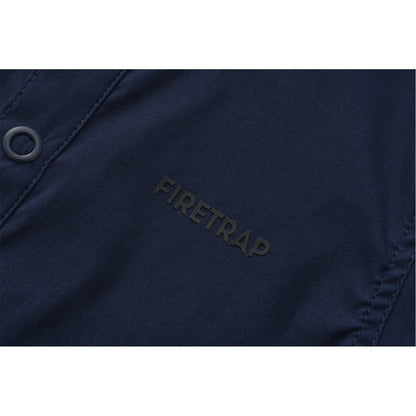 Navy - Side - Firetrap Childrens-Kids Shirt Jacket