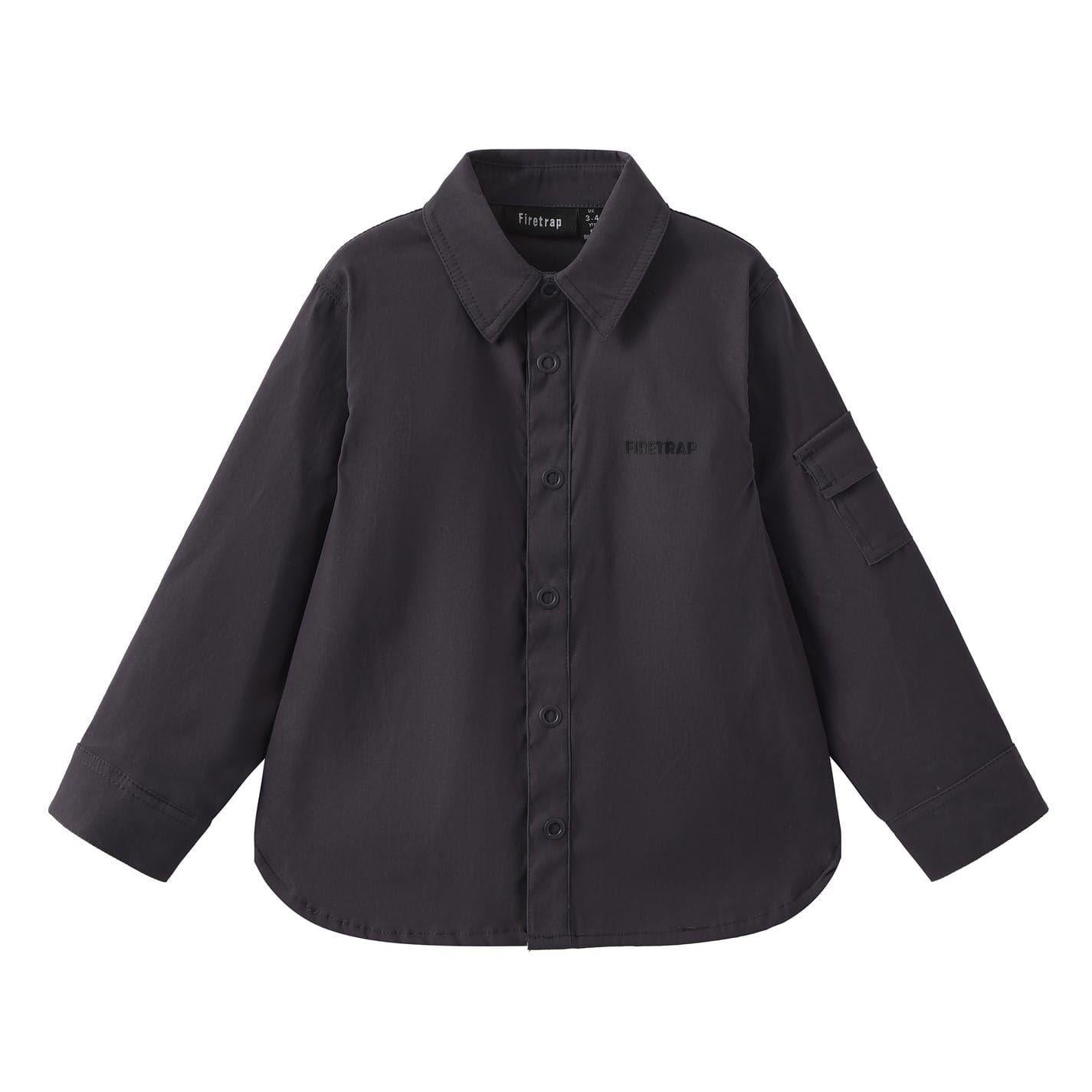 Charcoal - Front - Firetrap Childrens-Kids Shirt Jacket