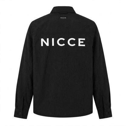 Black - Back - Nicce Mens Fletch Overshirt