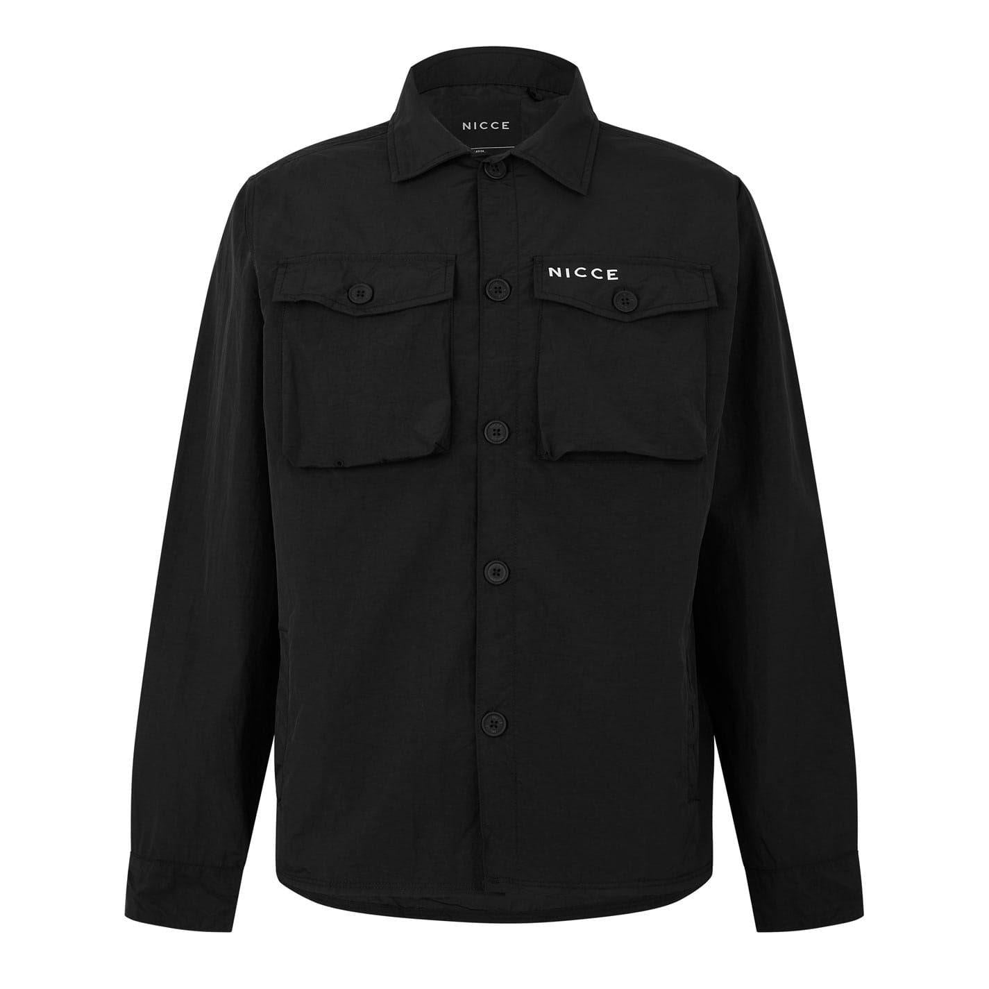 Black - Front - Nicce Mens Fletch Overshirt