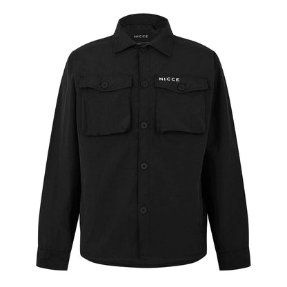 Black - Front - Nicce Mens Fletch Overshirt